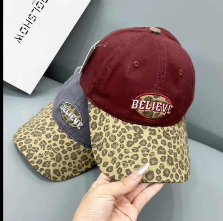 Kvinne Casual Leopardprint Baseball Cap Skanto