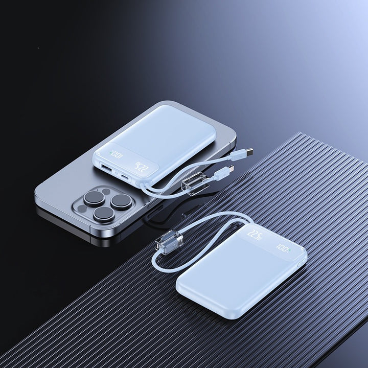 Slim Powerbank med digitalt ladeindikator og hurtigladefunksjon Skanto