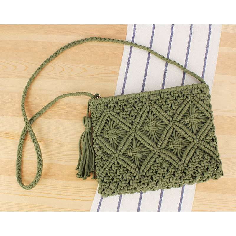 Hand-manipulated macrame shoulder bag Skanto