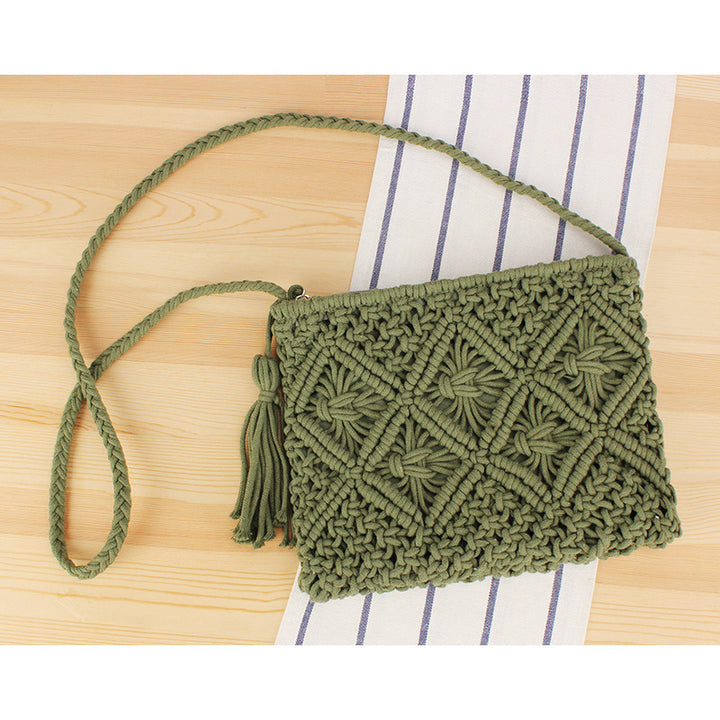 Hand-manipulated macrame shoulder bag Skanto