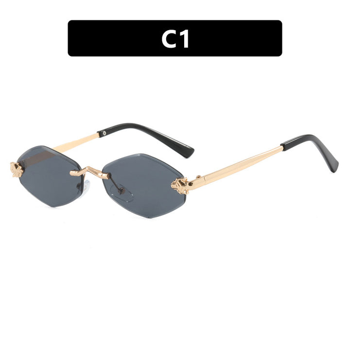 Women's geometric sunglasses with double metal frame and protective lenses Skanto