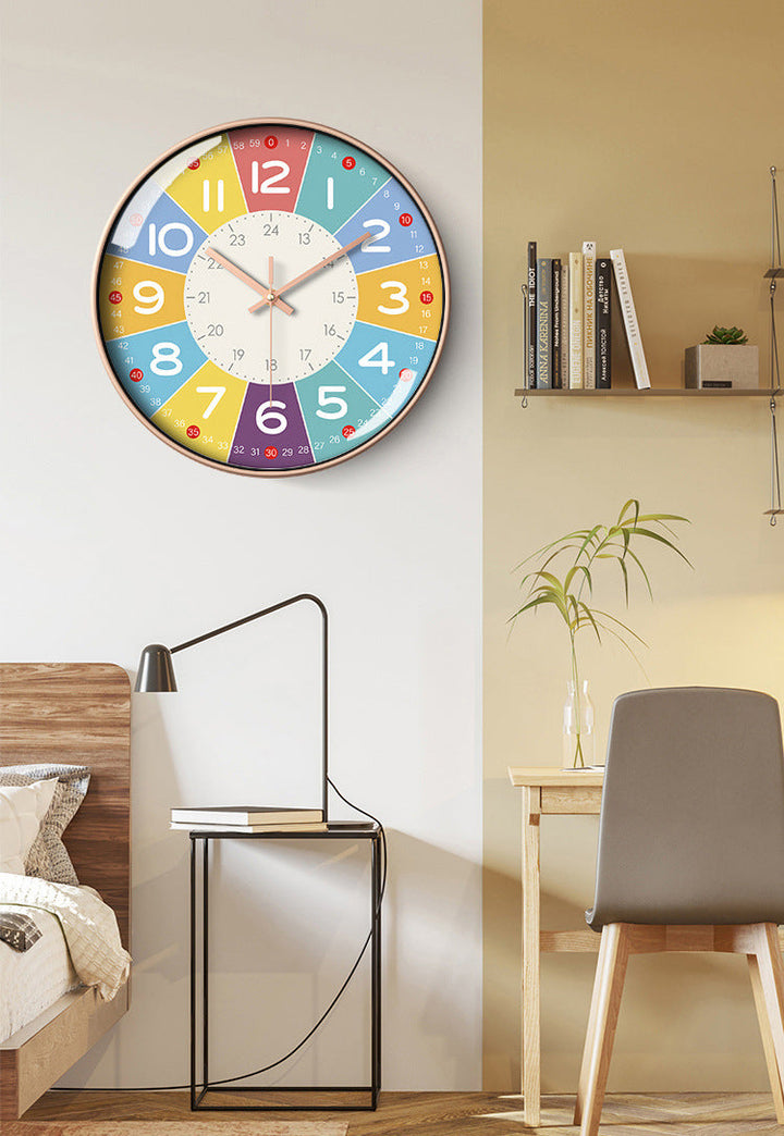 Color time Silent Kids' Clock – Silent Wall Clock with Educational Design | Skanto