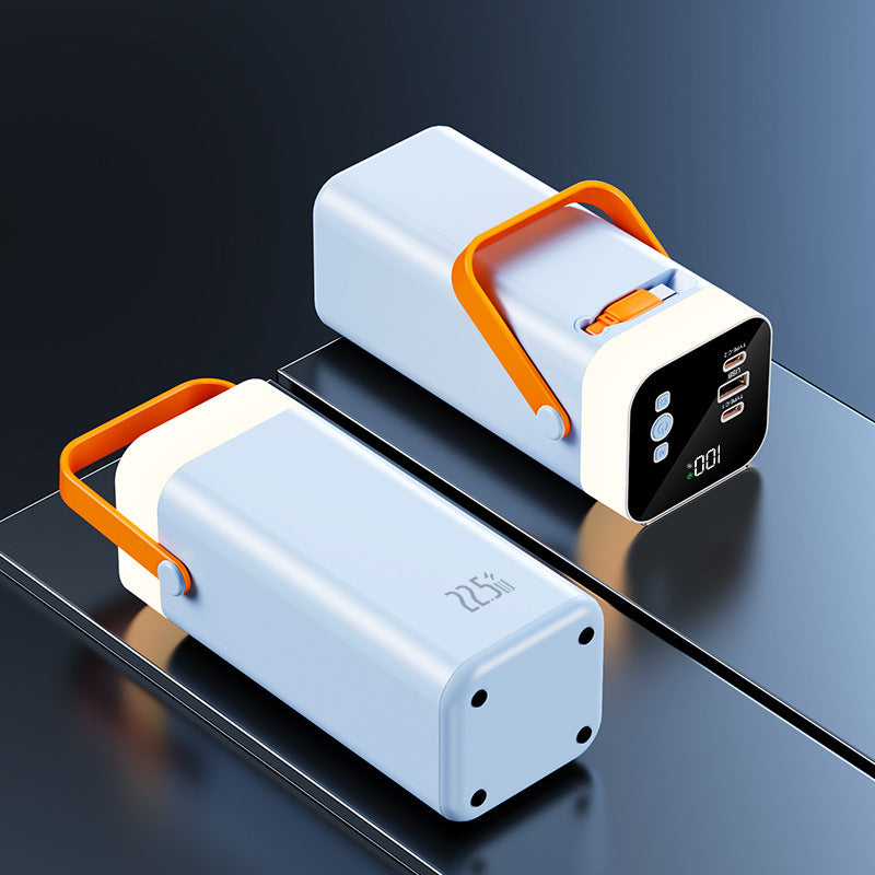 Bærbar Powerbank med intelligent ladeconcept og digital kapasitetsindikator Skanto