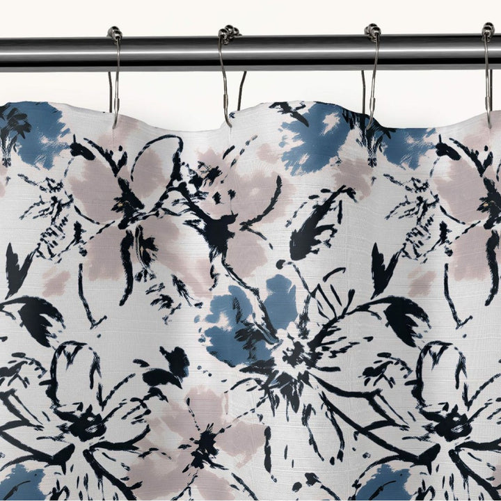 Kunstnerisk Blomstertrykk Dusjforheng Skanto