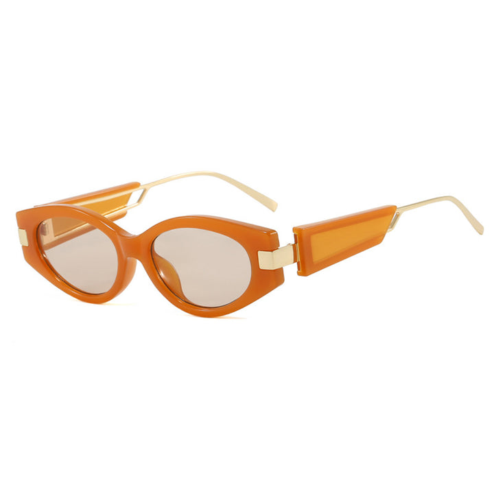 Women's Elegant Cat-Eye Sunglasses with Gold Details Skanto