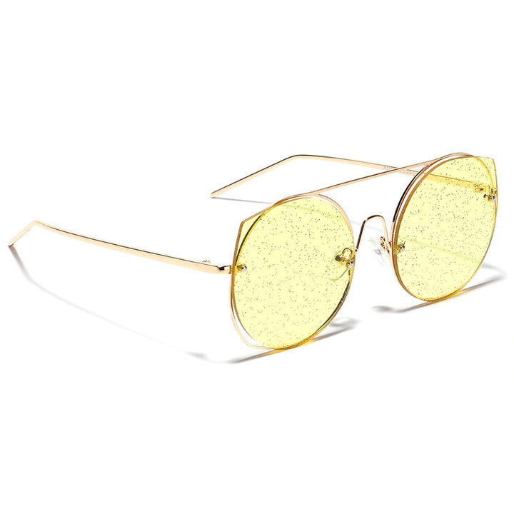 Dame oversized solbriller med glitrende glass Skanto