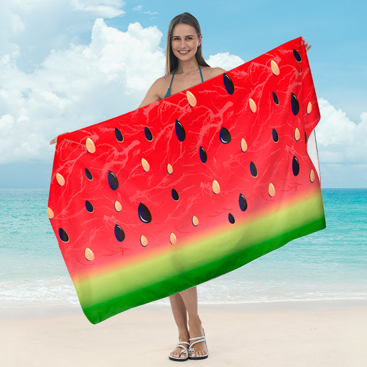 Strandhåndkle med kreative surf-motiver Skanto