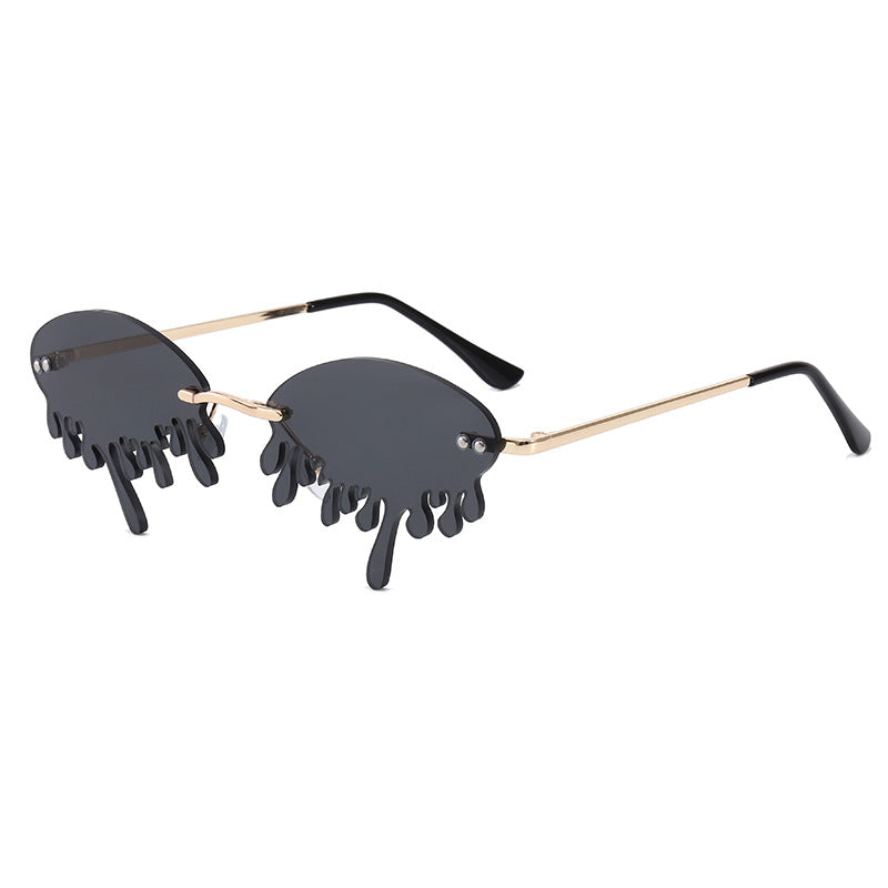 Dame solbrille med kreativ dråpe-design Skanto