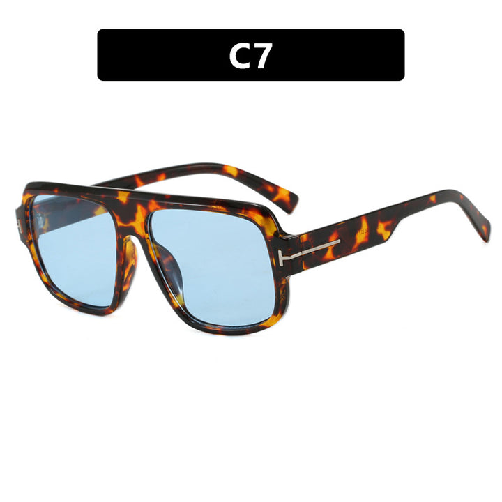 Women's fashionable square sunglasses with trendy tortoise pattern Skanto