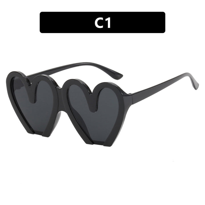 Damer hjerteformet solbrille med robust plastramme og UV-beskyttelse Skanto