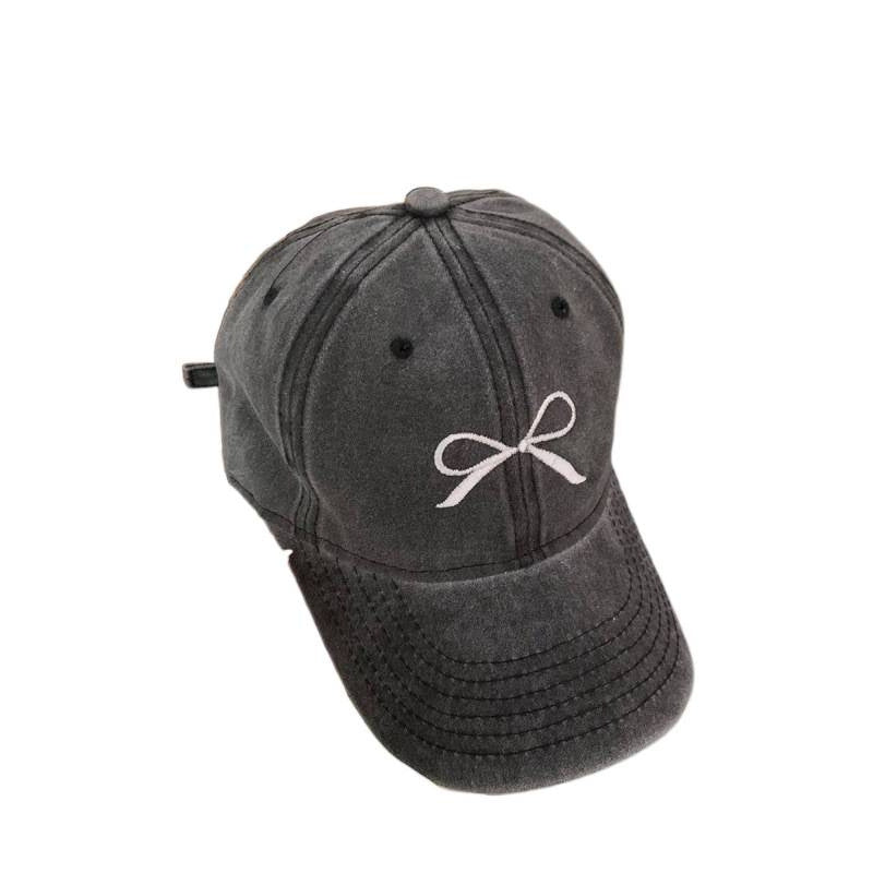 Kvinnemers Brodert Sløyfe Detalj Justerbar Baseball Caps Skanto