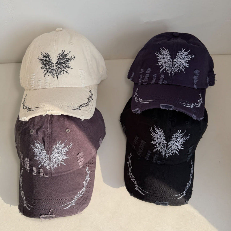 Kvinners Slitt Grafisk Snapback Caps Skanto