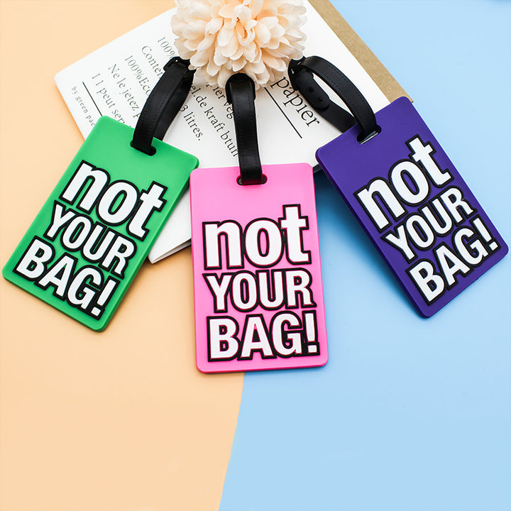 Unisex Bagasjelapp med iøynefallende budskap Skanto