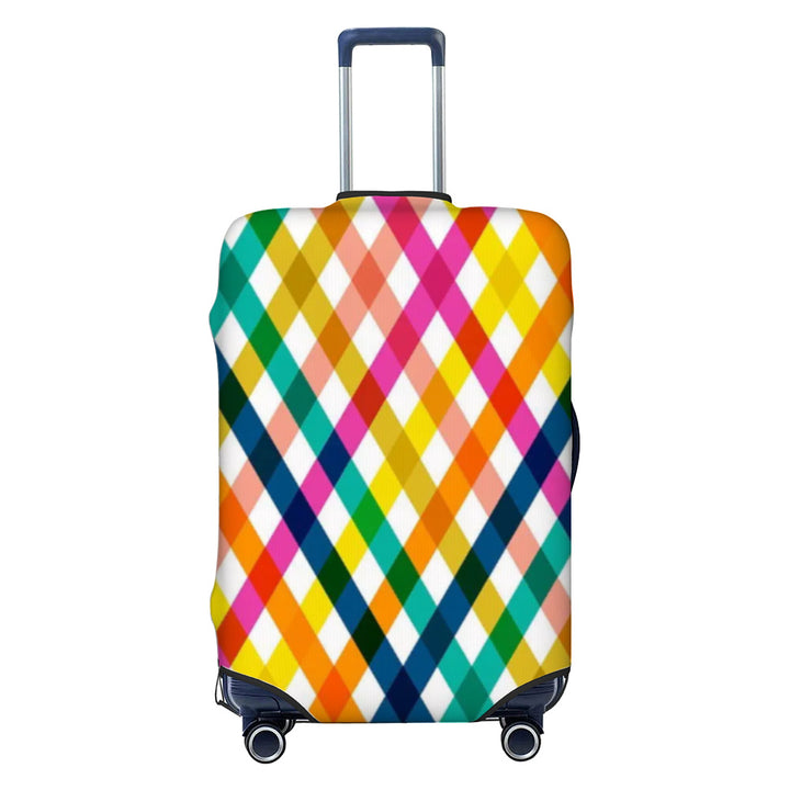 Unisex nan elastisk koffertbeskyttelse med geometrisk motiv, dehnbart polyester-spandex dekke, glidelåsåpning og sklisikker innvendig sikring for Trolley Skanto