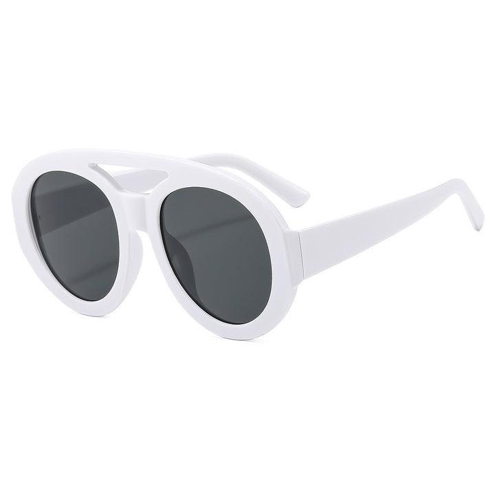 Dame Mote Solbriller i futuristisk oversized-design Skanto