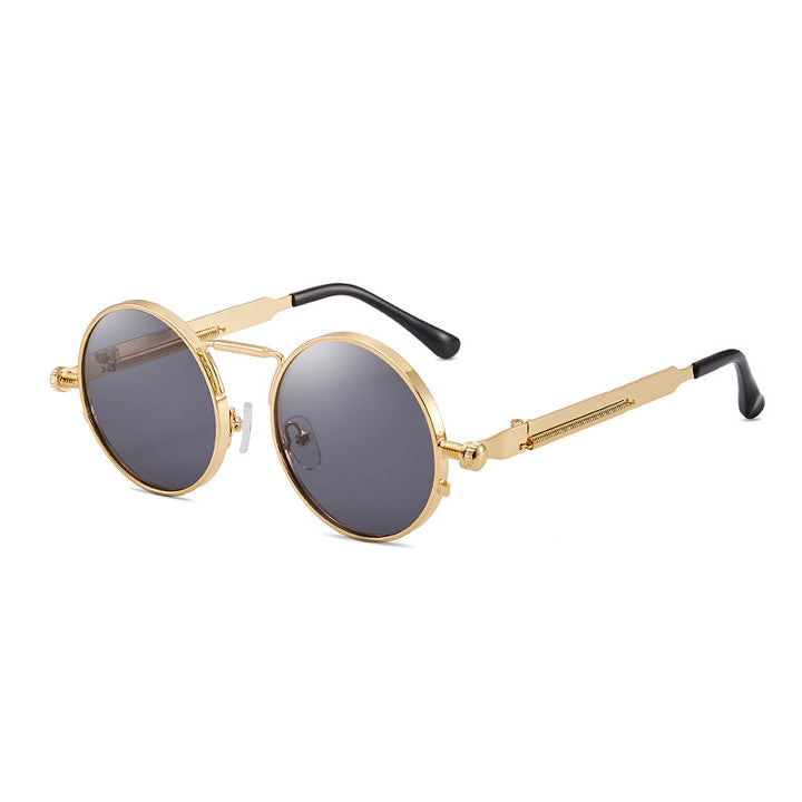 Dame elegant rund metallbrille Skanto