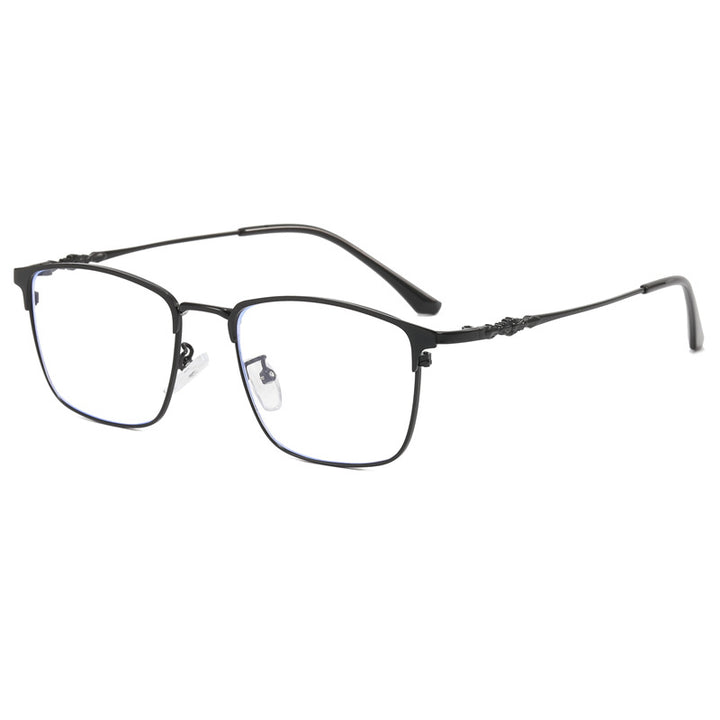 Dame moteriktig kvadratisk brille med elegant metallramme Skanto