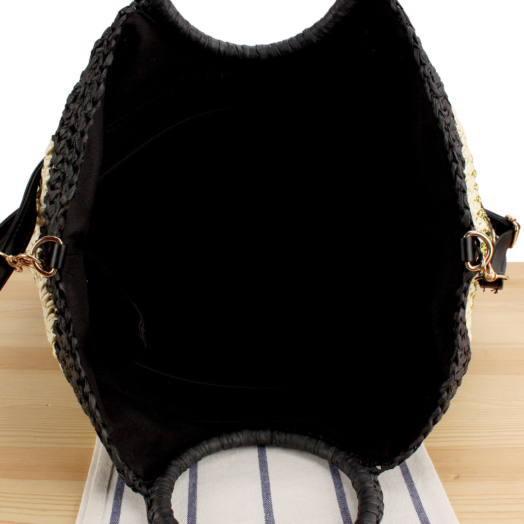 Shoulder bag with tasteful ring handle Skanto