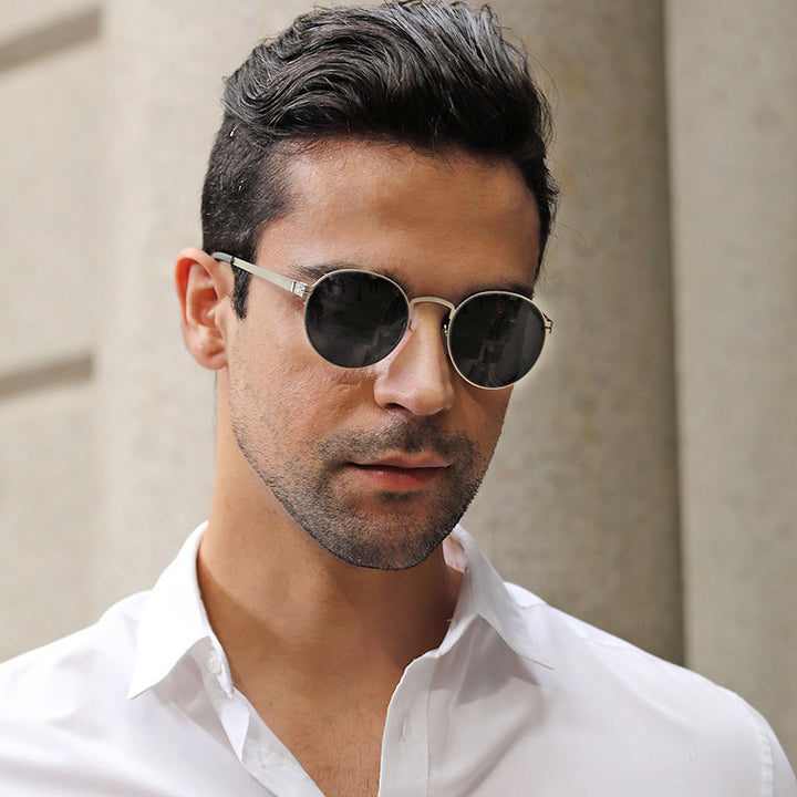 Dame elegant rund solbrille med UV-beskyttelse Skanto