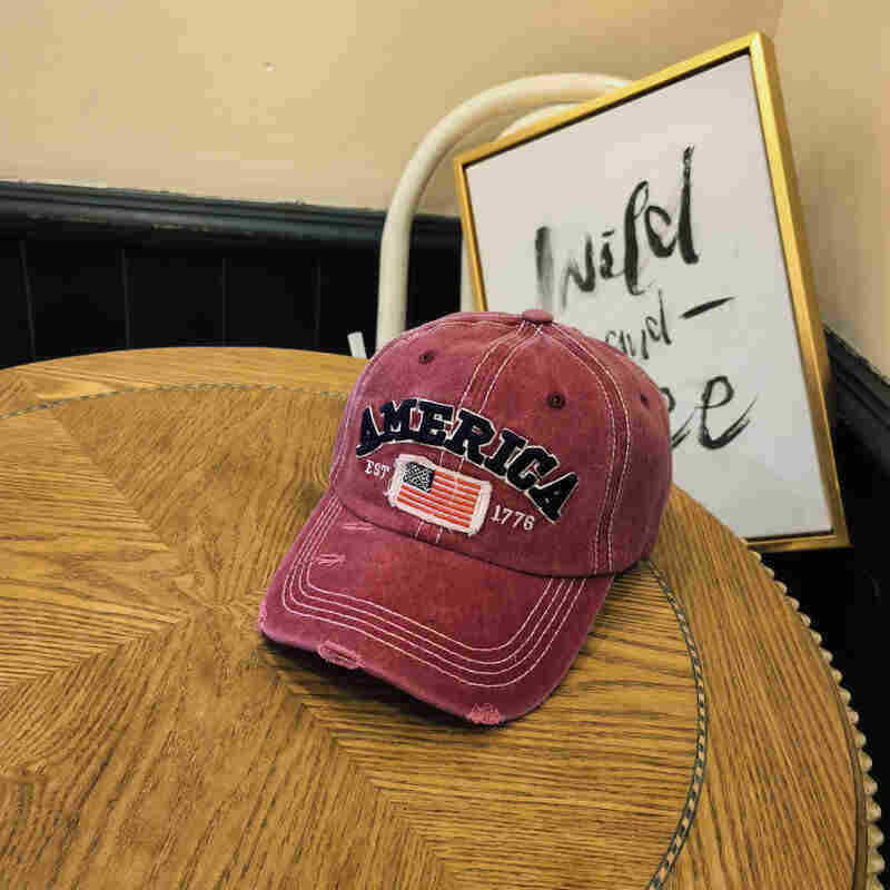 Unisex vintage-inspirert slitt baseball cap Skanto