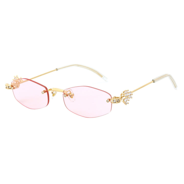 Dame Designer-solbrille med luksuriøse dekorasjoner Skanto