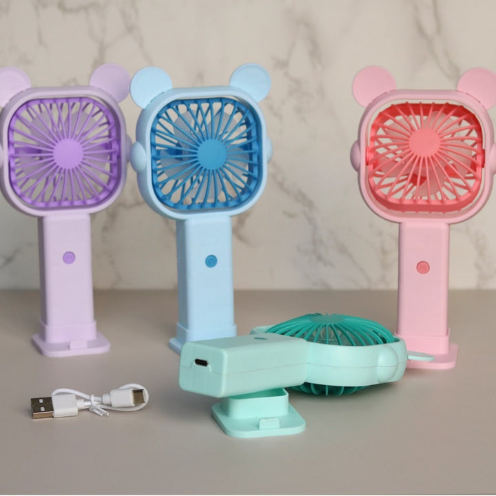 Unisex Bærbar Mini-vifteen med ergonomisk design og dyreører Skanto