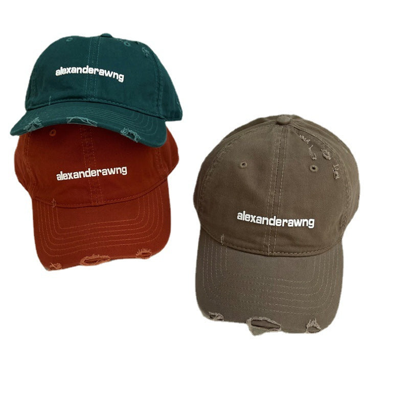 Unisex Slittet Bomull Baseball Caps Skanto