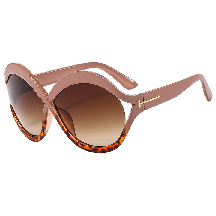 Women's Extravagant Cat-Eye Sunglasses with Curved Frame Skanto