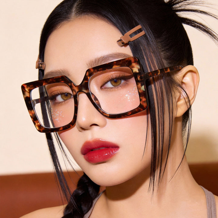 Dame moderat firkantet lesebrille Skanto