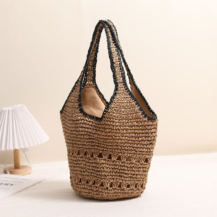Handmade basket bag with decorative details Skanto