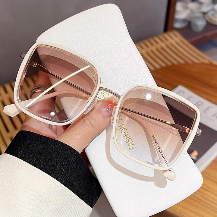 Women's oversized sunglasses with elegant metal frame and polarized lenses Skanto