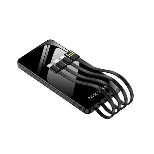 Multifunksjonell powerbank med integrert kabelsystem Skanto