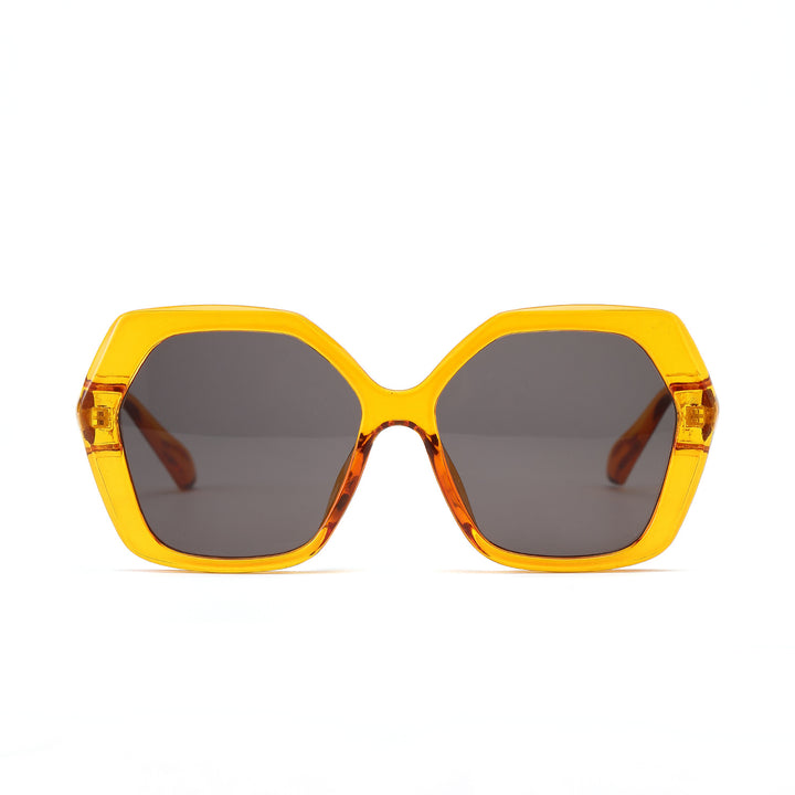 Dame geometrisk solbrille med iøynefallende design Skanto