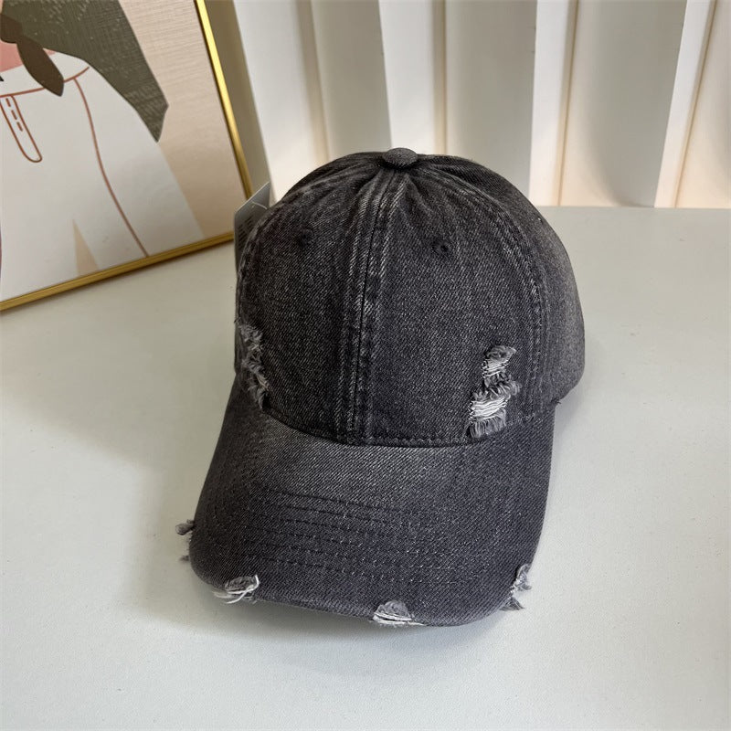 Kvinne Slitt Denim Baseball Cap Skanto 1784083631