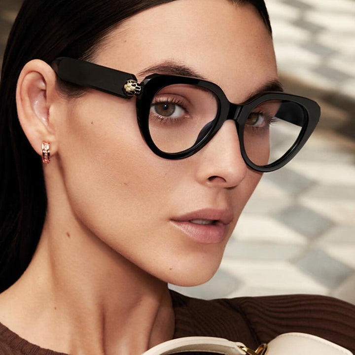 Women's Cat-Eye Sunglasses with Golden Details and Protective UV Filter Skanto