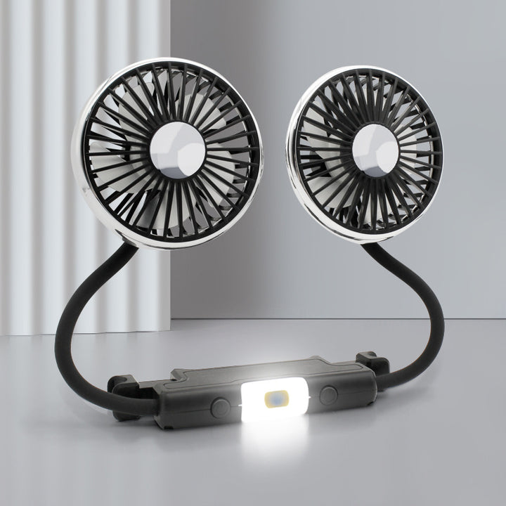 Bærbar Dual-Head Bil Ventilasjonsvifte Skanto