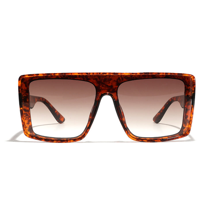 Dame oversized kvadratisk solbrille med luksuriøst skilpadde-design Skanto