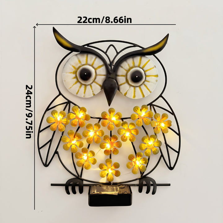 Dekorativ metallbievegglys med integrert fairy LED-lampe og solenergi-modul Skanto