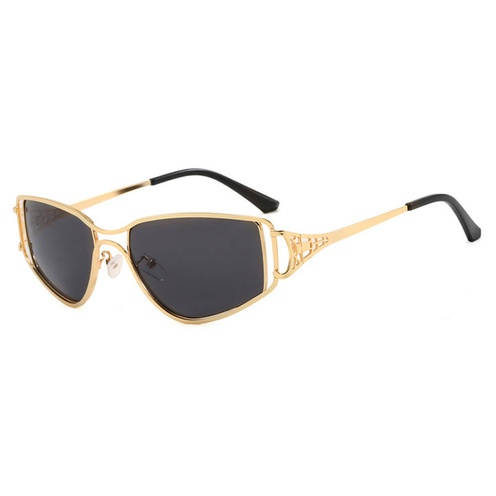Dame eksklusive Cat-Eye solbriller med elegante dekorasjoner Skanto