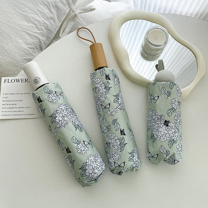 Dame Faltbar paraply med innovativt blomsterdesign Skanto