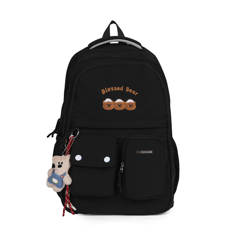 Casual Bear Utsmykket Skolesekk