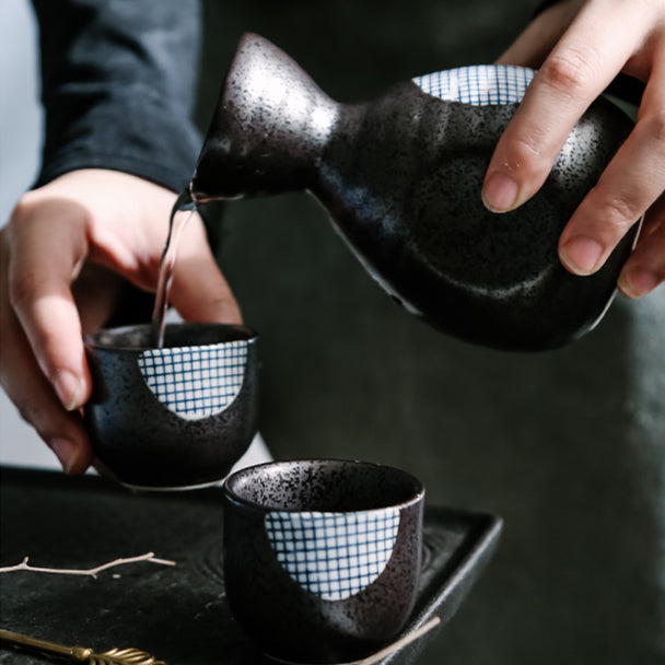 Japansk Sakura Håndlagde Keramiske Sake Sett | Skanto