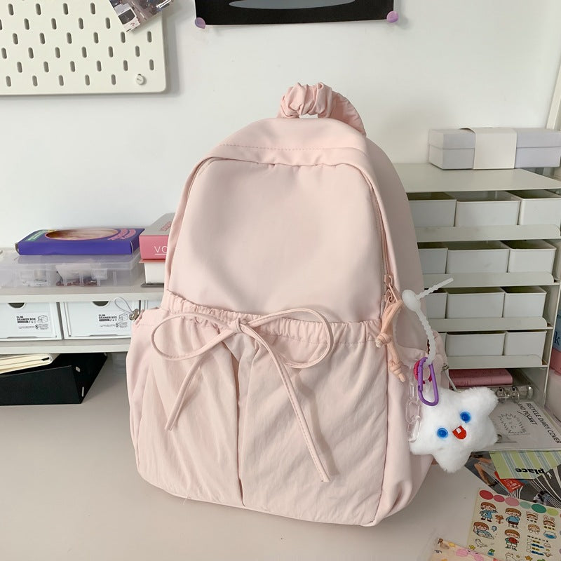 Lett Casual Drawstring Skole Ryggsekk