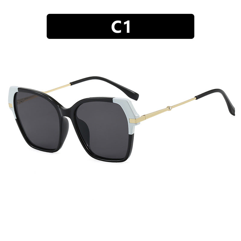 Women's square sunglasses with elegant metal frame and protective UV filter Skanto