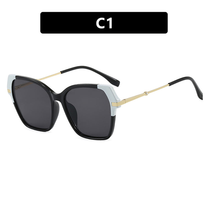 Women's square sunglasses with elegant metal frame and protective UV filter Skanto