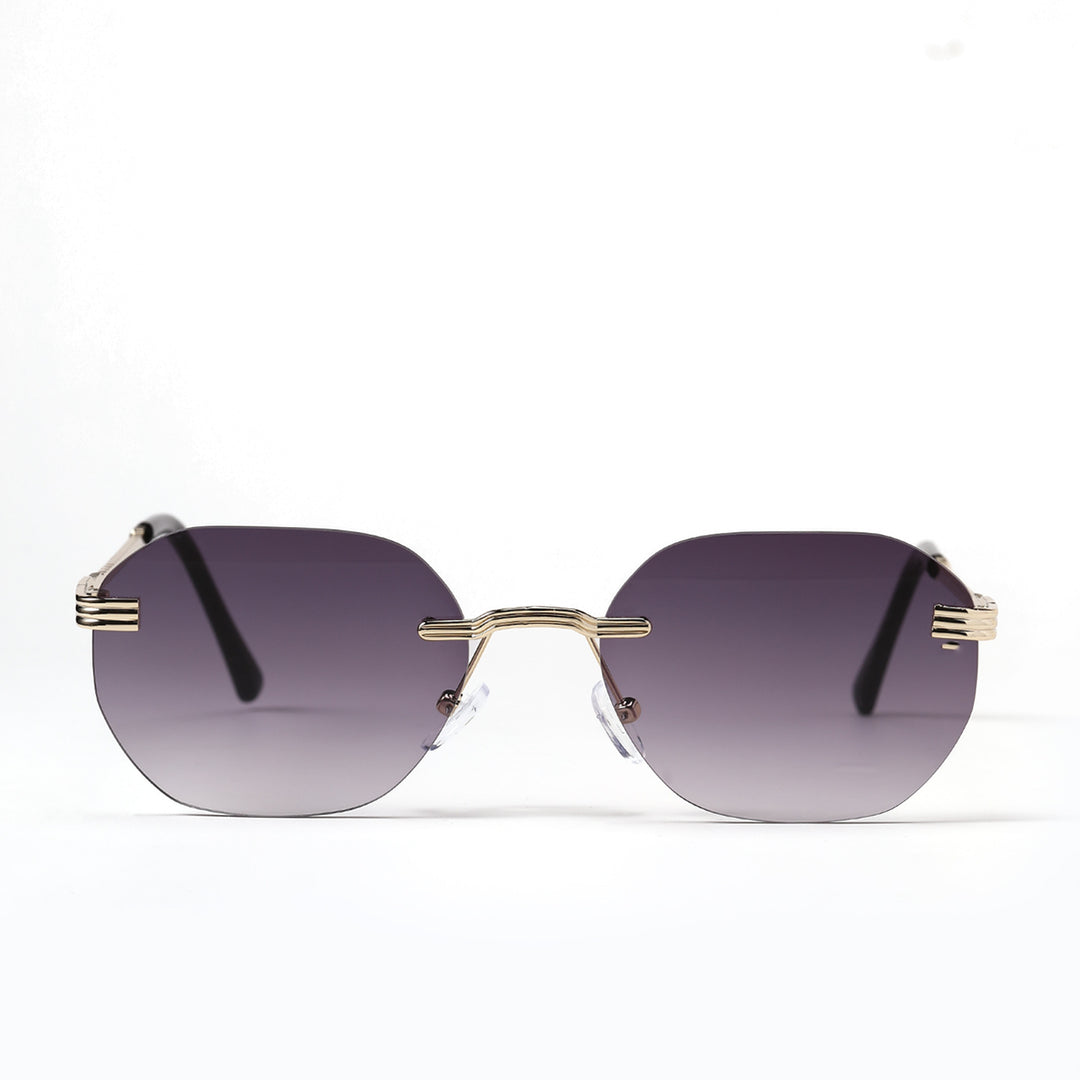 Dame geometrisk solbrille med elegant metallramme Skanto