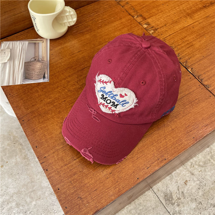 Kvinne Slitt Softball Mom Patch Basecap Skanto