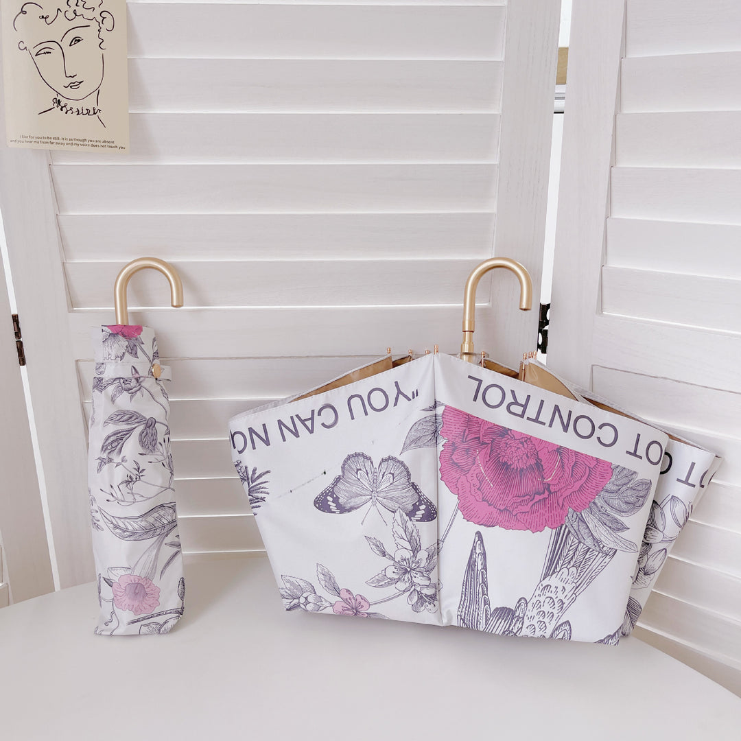 Dame elegant foldbar paraply med fruktig design Skanto