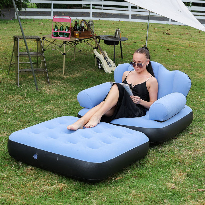 Kvinnenes oppblåsbare komfortsofa med ergonomisk ryggstøtte Skanto