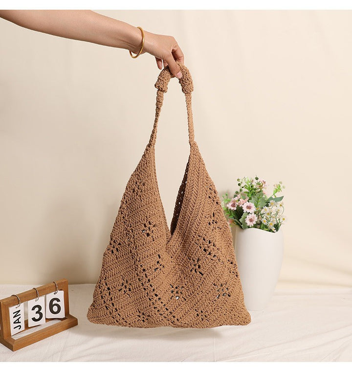 Hand-Knotted V-Design Tote Bag Skanto